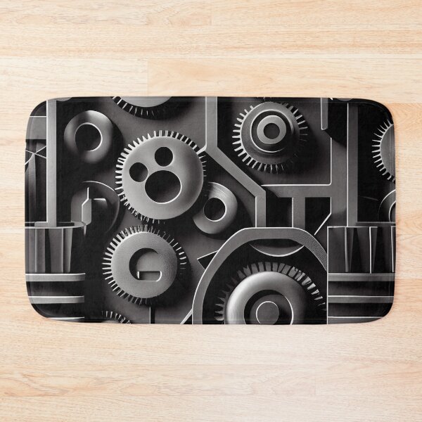Item preview, Monochromatic Happy Dramatic Industrial Pattern Digital Painting designed and sold by CodeAndColors.