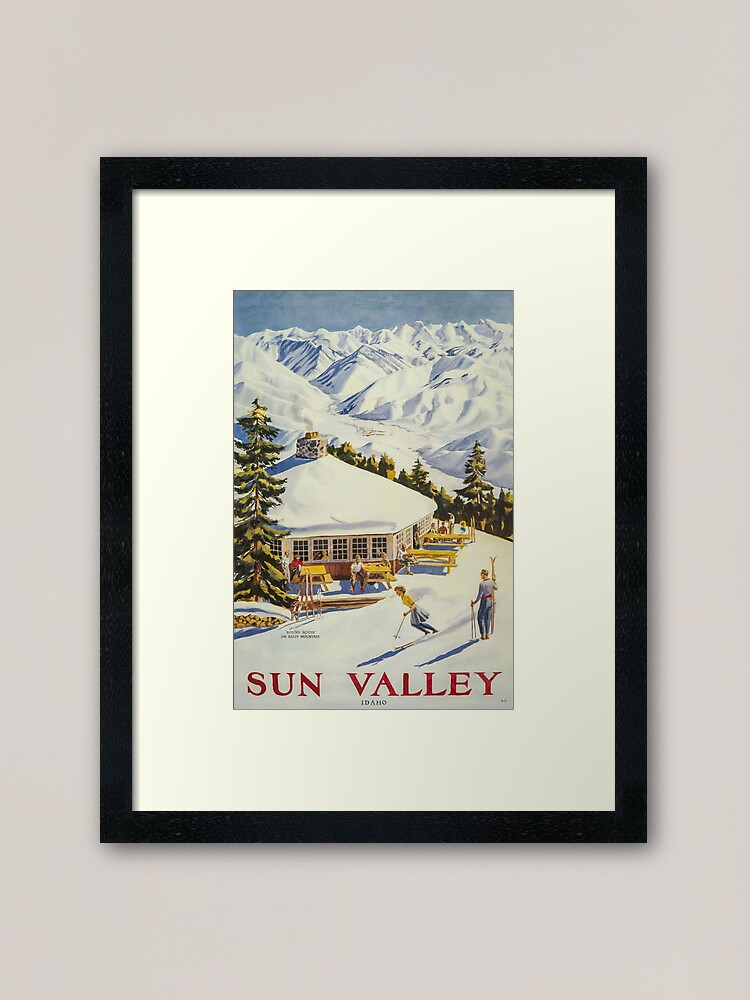 Alternate view of Sun Valley, Ski Poster Framed Art Print