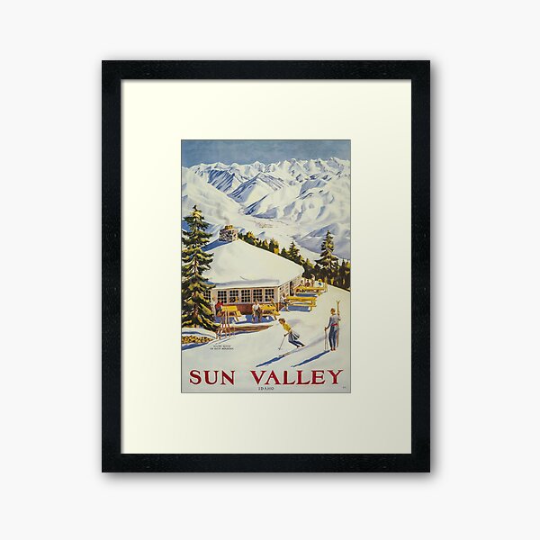Sun Valley, Ski Poster Framed Art Print