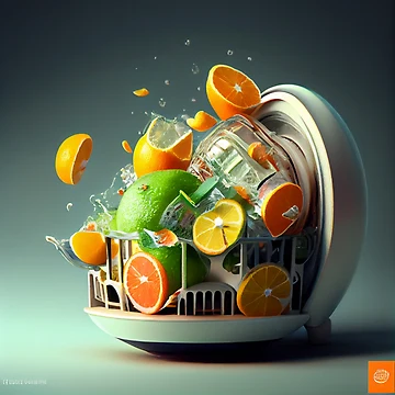 Vorschaubild zum Design Citrus Cleanup The Dishwashers Burden Digital Painting von CodeAndColors