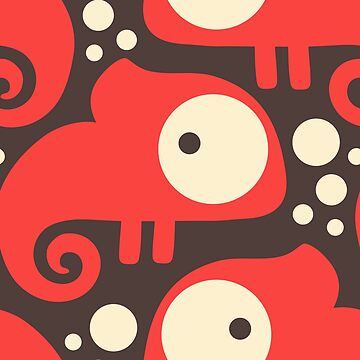 Artwork thumbnail, 2698 F - chameleons pattern by RouCouCou