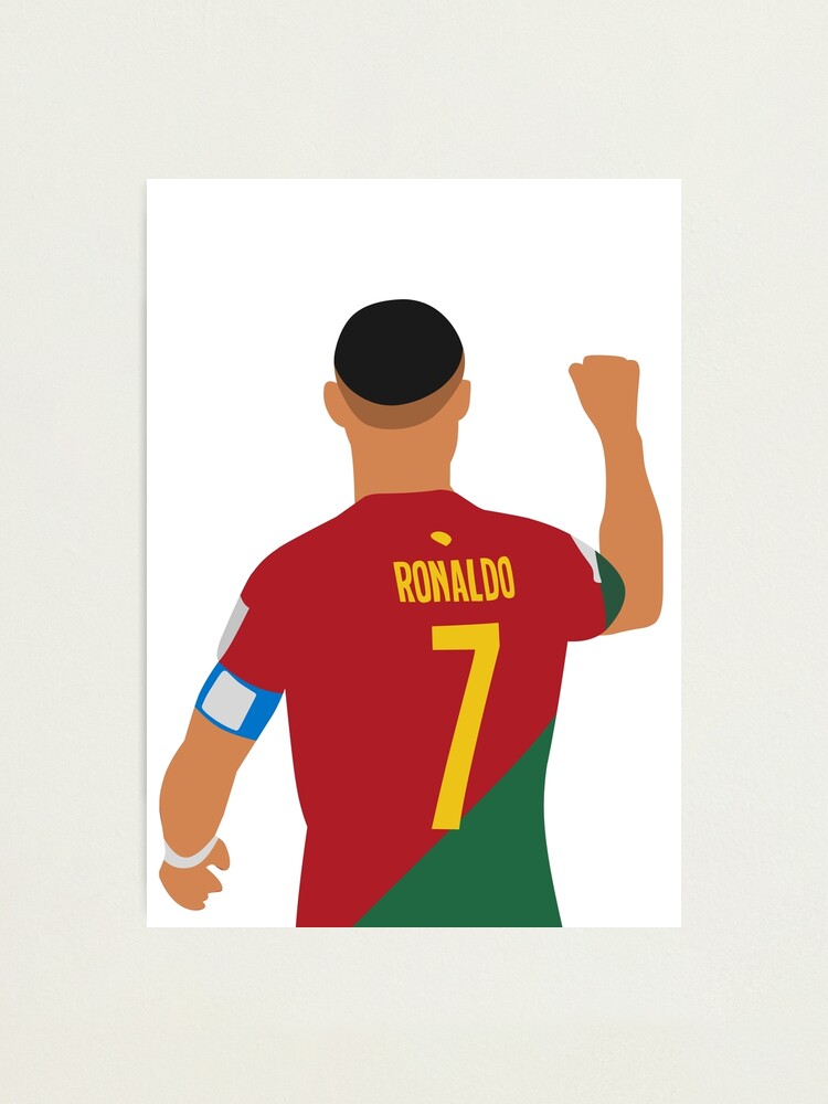 Cristiano Ronaldo Jersey Art Digital Print Red Frame 