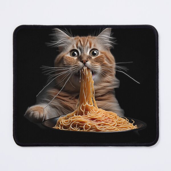 Item preview, Cute Cat eating spaghetti designed and sold by Lobory.