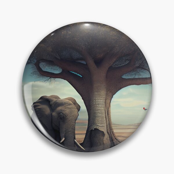Artikelvorschau, Elephant and the Monster in the Tree Digital Painting entworfen und verkauft von CodeAndColors.