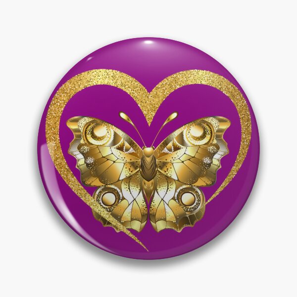 Item preview, Mariposa dorada, corazón dorado, elegante, regalo original, genial designed and sold by Ksmith-Style.