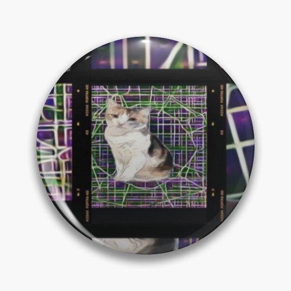 Item preview, Surreal cat portrait cyberpunk wireframe tech  designed and sold by Cyberomiz.