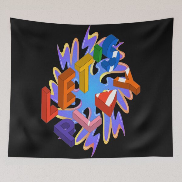 Item preview, Lets Play Abstract Design Psychedelic Graphic Design, Abstraction, bold colorful abstract playful design inspired by nature designed and sold by Adri Barnard.