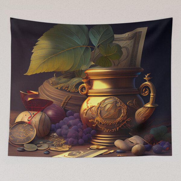 Item preview, Bounty of Wealth Digital Painting designed and sold by CodeAndColors.