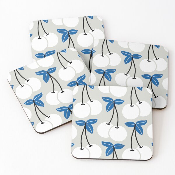 Item preview, 2700 B - white cherry, blue leaves designed and sold by RouCouCou.