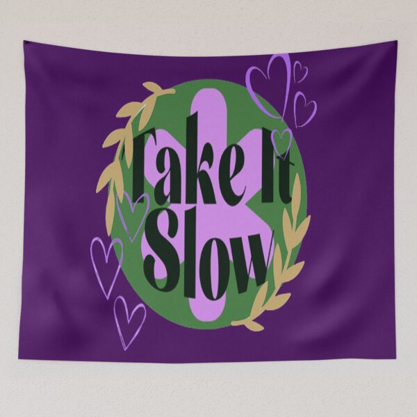 Item preview, Take It Slow Abstract Design Psychedelic Graphic Design 2, Abstraction, bold colorful abstract playful design inspired by nature designed and sold by Adri Barnard.