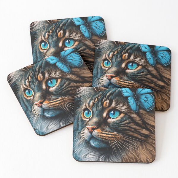 Item preview, Cat and butterfly in Ukrainian tones designed and sold by adredn86.