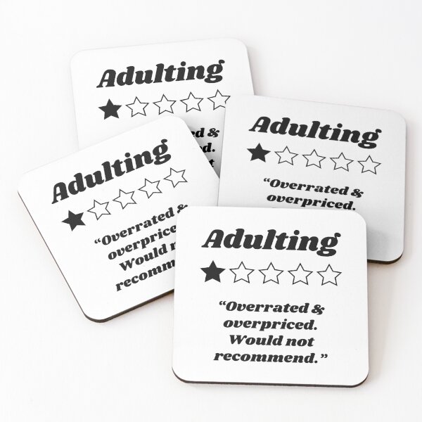 Item preview, Adulting One Star Review designed and sold by ZoollGraphics.