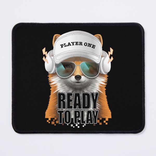 Item preview, Ready to play fox sunglasses white cap headphone digital pixel designed and sold by SetthaSK.