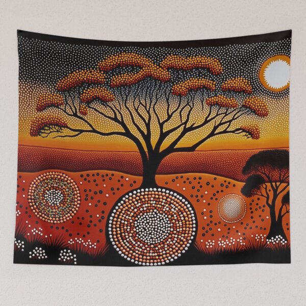 Item preview, Native Australian, Aborigian dot painting designed and sold by SvarunPogani.