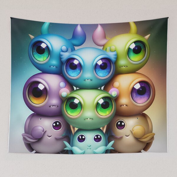 Artikelvorschau, Cute Rainbow Creature Friends Detailed entworfen und verkauft von VersoShopping.
