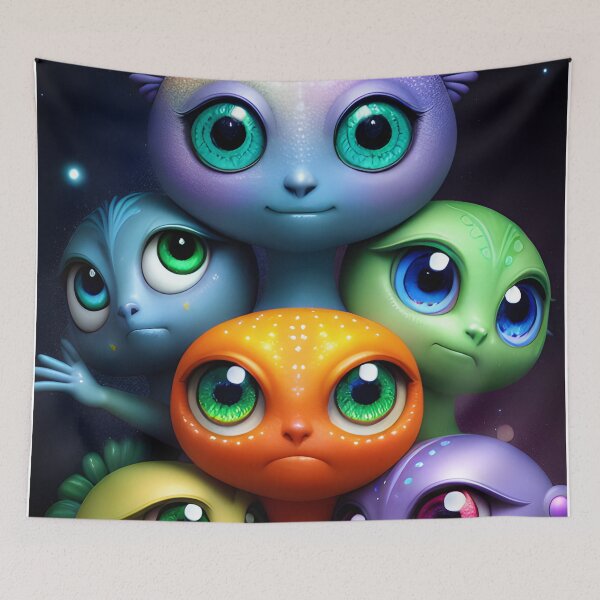 Artikelvorschau, Cute Rainbow Creature Friends Detailed entworfen und verkauft von VersoShopping.