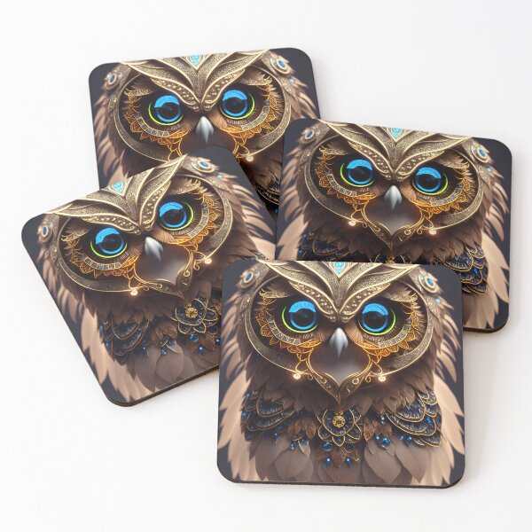 Item preview, Fantasy Blue Eyed Owl designed and sold by GoldenZodiac888.
