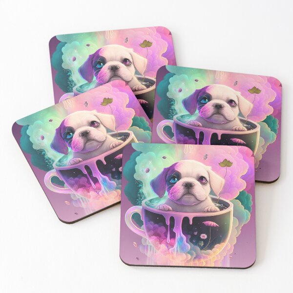 Item preview, Colorful Puppy tea designed and sold by MANGA Crusade.