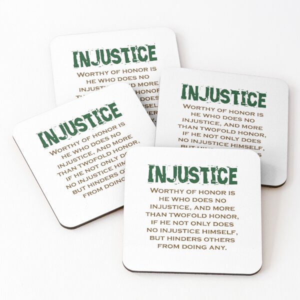 Item preview, Worthy Of Honor Is He - Injustice Quote designed and sold by CrankyOldDude.