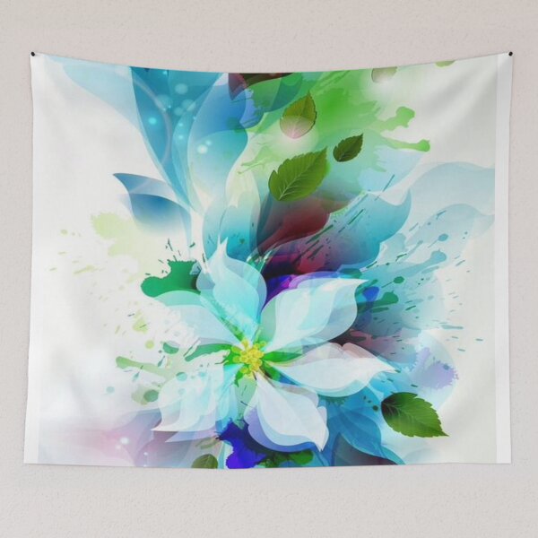 Item preview, Blue Flower Abstract Art designed and sold by NengShop.