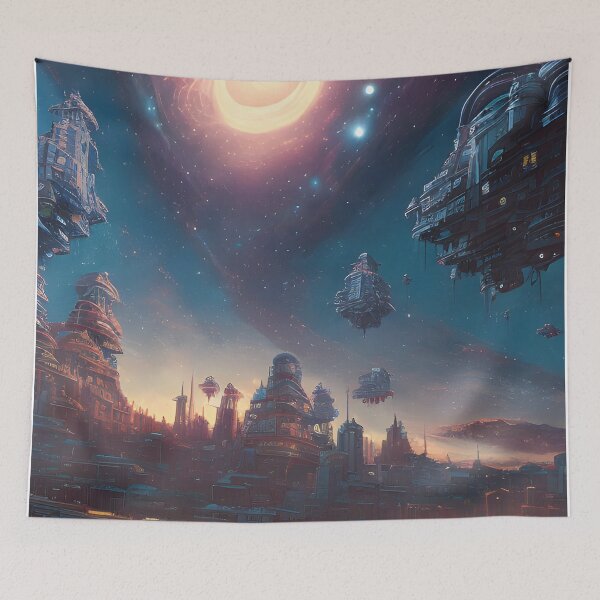 Item preview, Floating City Fantasy landscape designed and sold by VersoShopping.