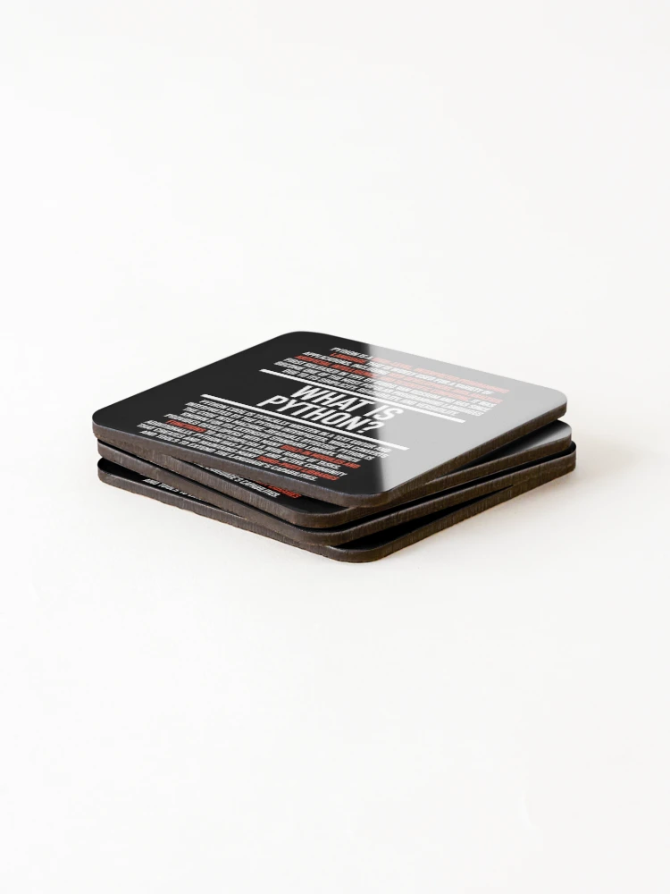 Thumbnail 4 of 5, Coasters (Set of 4), Python Defined - Programming - Computer Teacher designed and sold by HiddenVerb.