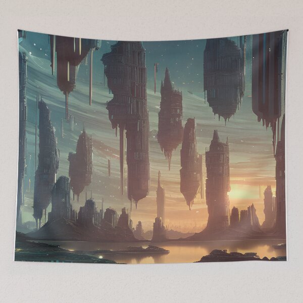 Item preview, Floating City Fantasy landscape designed and sold by VersoShopping.