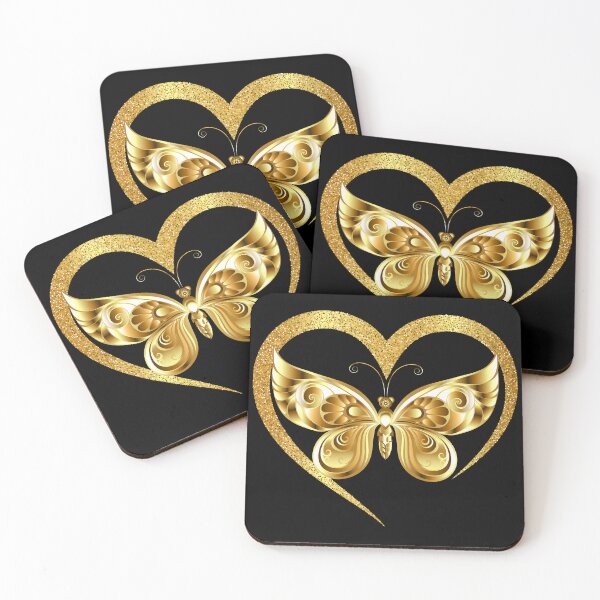 Item preview, Golden gold butterfly, Gold heart, stylish, Original gift, Cool designed and sold by Ksmith-Style.