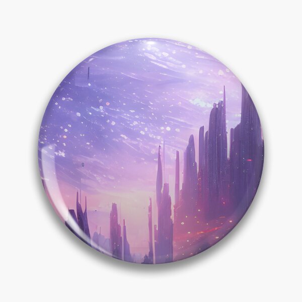 Item preview, Purple Alien Fantasy City Cityscape Landscape designed and sold by VersoShopping.