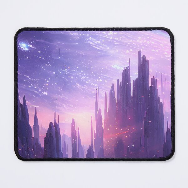 Item preview, Purple Alien Fantasy City Cityscape Landscape designed and sold by VersoShopping.