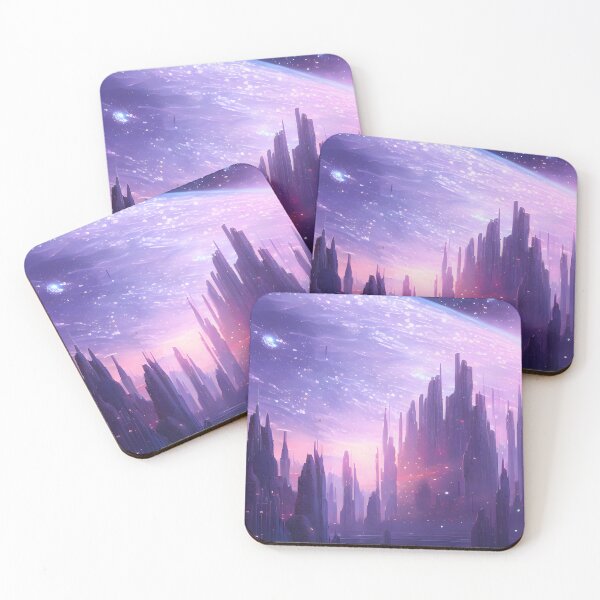 Item preview, Purple Alien Fantasy City Cityscape Landscape designed and sold by VersoShopping.