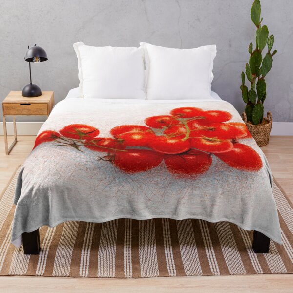 Item preview, Fresh cherry tomatoes on the vine. Image drawn only using lines. designed and sold by janesg.