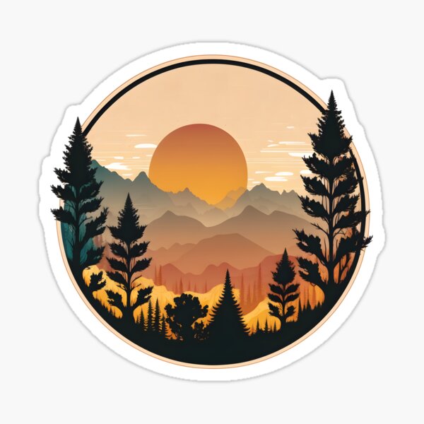 Item preview, Forest Mountain  Sunset designed and sold by TheProPrints.