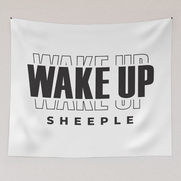 Item preview, Wake Up Sheeple designed and sold by CatsCrew.
