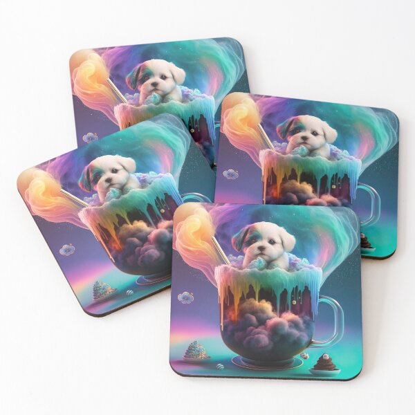 Item preview, Milky way Puppy latte  designed and sold by MANGA Crusade.