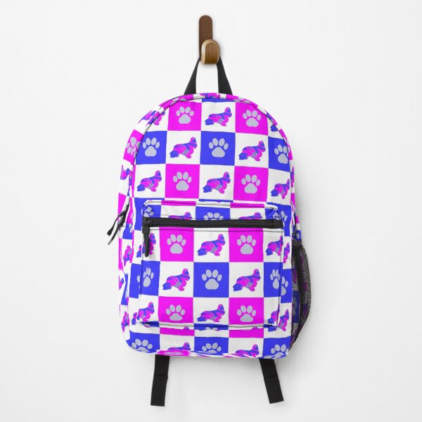 Item preview, Cocker Spaniel Dog & Paw Print Crazy Hot Pink & Blue Swirls designed and sold by AMSonArt.