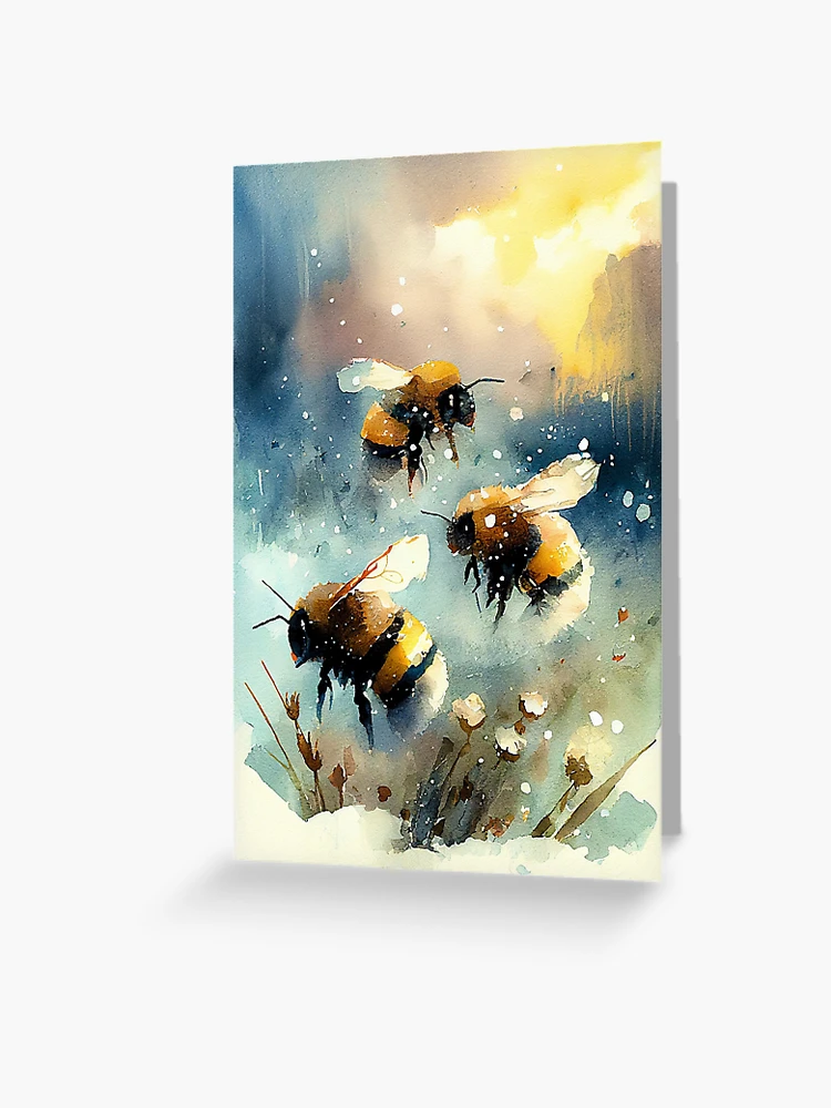 Watercolor Bumble Bee Wrapping Paper by IvaW