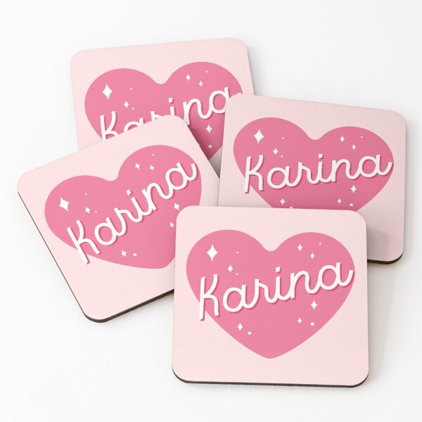 Item preview, AESPA Karina name heart MY text typography | Morcaworks designed and sold by Morcawork.
