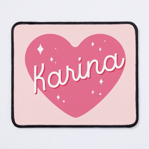 Item preview, AESPA Karina name heart MY text typography | Morcaworks designed and sold by Morcawork.