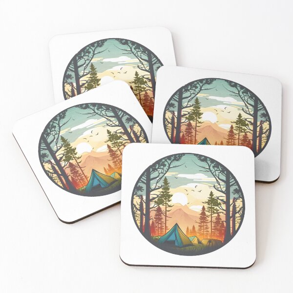 Item preview, Camping Forest Mountain Sunset  designed and sold by TheProPrints.