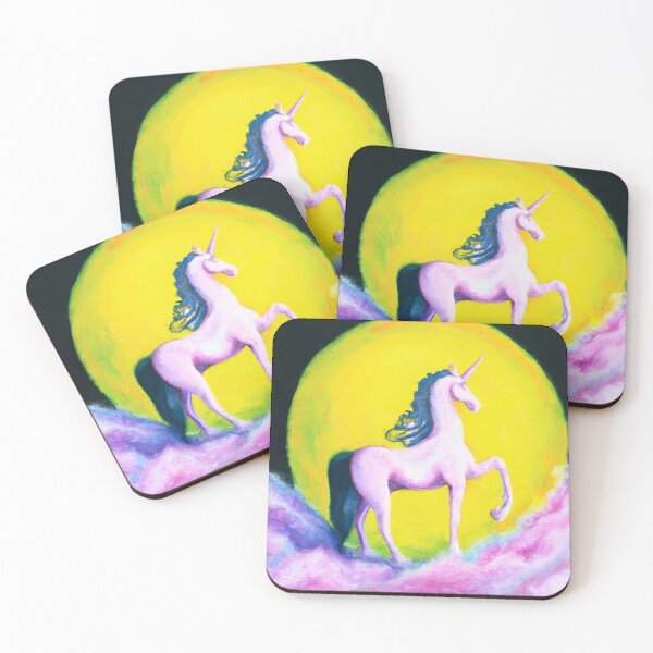 Item preview, beautiful unicorn dancing on clouds  designed and sold by HouseofMusters.