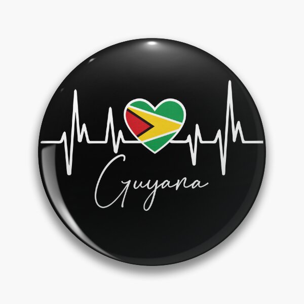Item preview, Flag of Guyana Heartbeat - My heart is in Guyana, Love Guyana designed and sold by Fun-World.