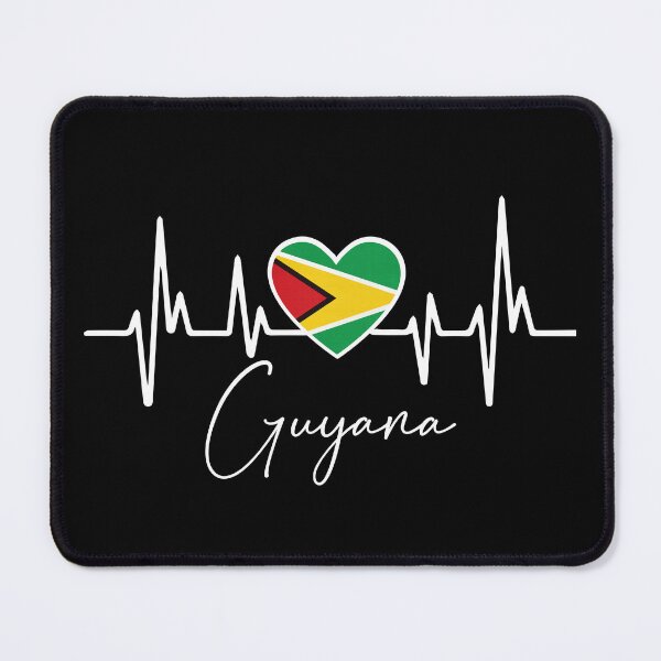 Item preview, Flag of Guyana Heartbeat - My heart is in Guyana, Love Guyana designed and sold by Fun-World.