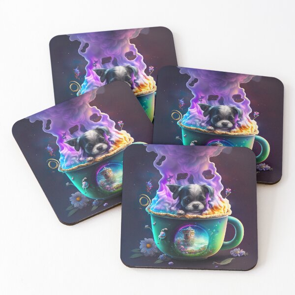 Item preview, Cosmic dreamy coffee doggo  designed and sold by MANGA Crusade.