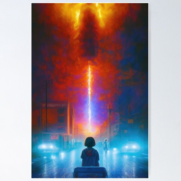 Item preview, The Other Side Beckons: A Stranger Things Inspired Painting of the Mind Flayer and the Upside Down designed and sold by gabpod.