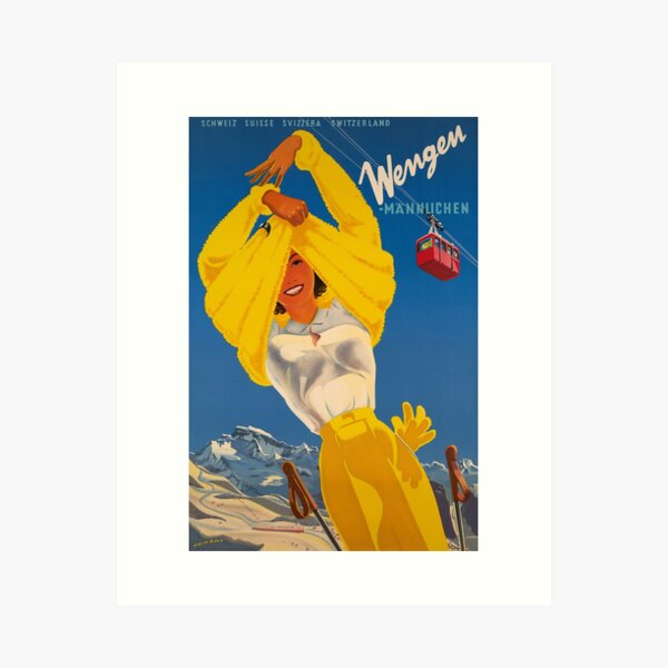 Item preview, Wengen, Männlichen,Switzerland,Ski Poster designed and sold by BokeeLee.