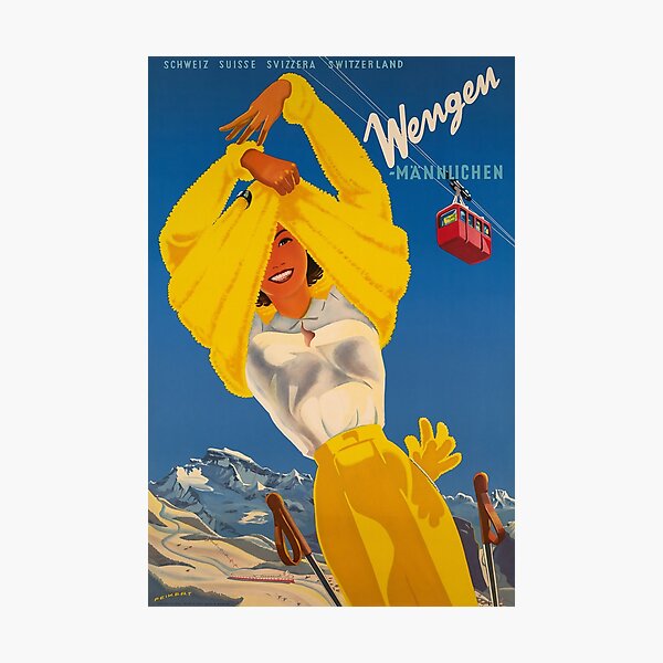 Item preview, Wengen, Männlichen,Switzerland,Ski Poster designed and sold by BokeeLee.
