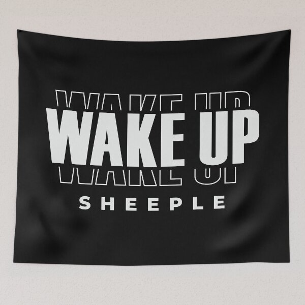 Item preview, Wake Up Sheeple designed and sold by CatsCrew.