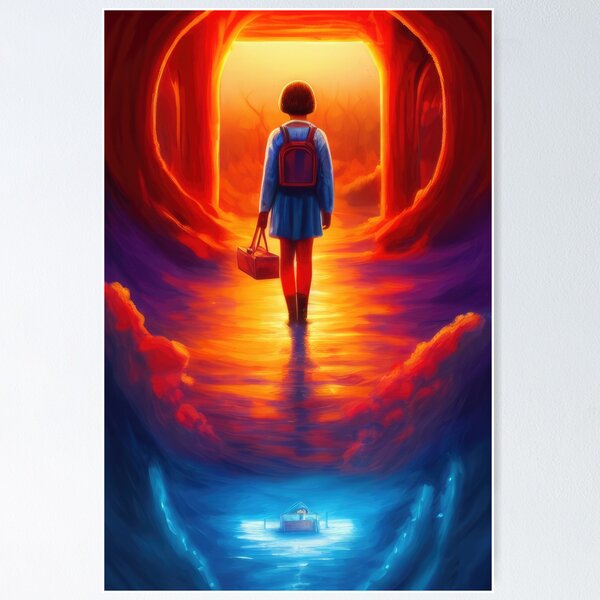Item preview, The Other Side Beckons: A Stranger Things Inspired Painting of the Mind Flayer and the Upside Down designed and sold by gabpod.