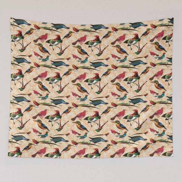 Item preview, Vintage birds and lace - Peach designed and sold by CharlieCreates.